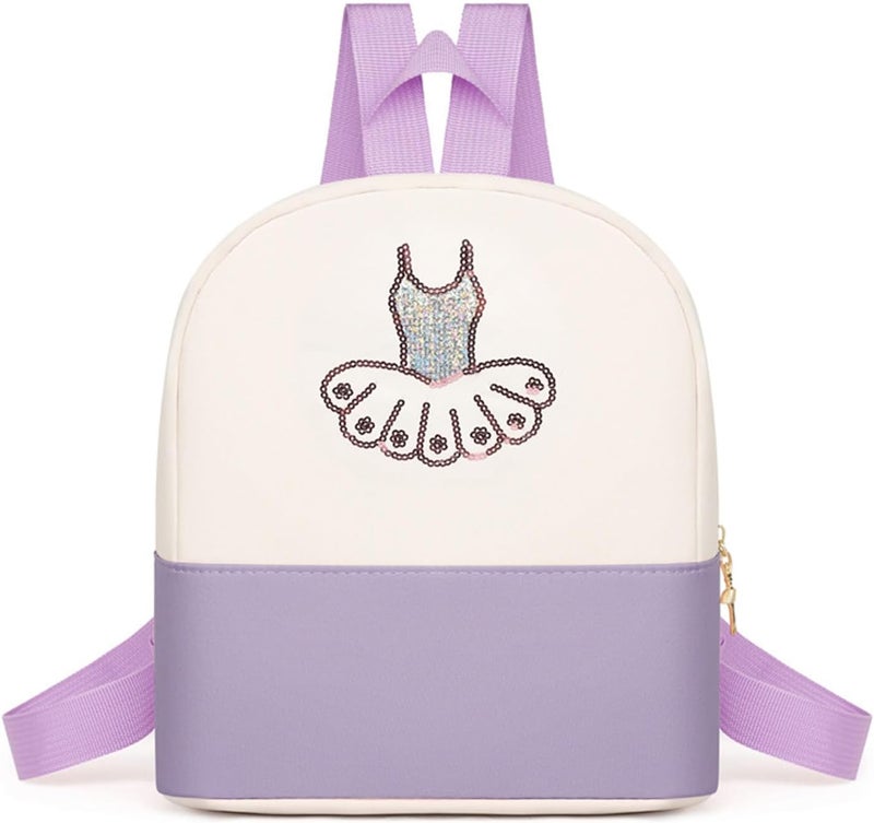 SEHXIM Cute Ballet Dance Backpack,Tutu Dress Dance Bag,Personalized Ballet Dance Bag for Girls,Gymnastics Ballet Bags,ballet dance bag,Ballerina Duffle Bag (Purple) - Image 1